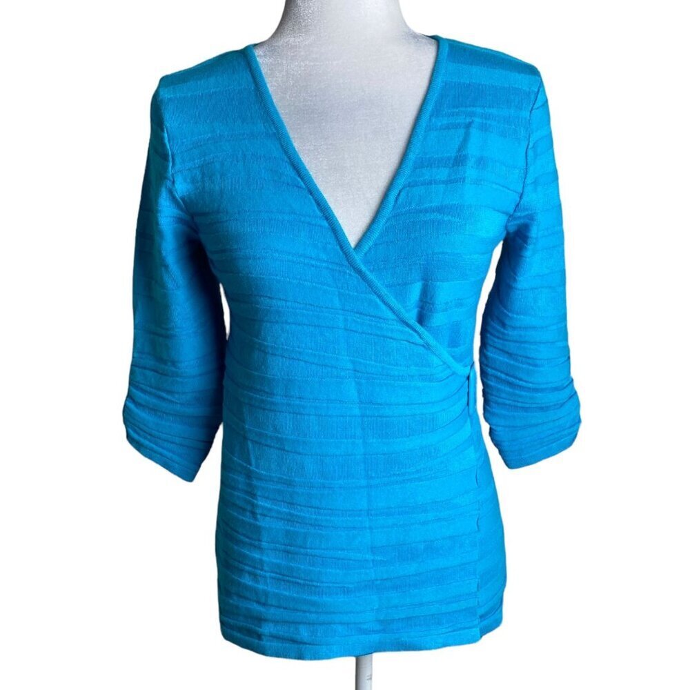 Verve Ami NWT $78 Faux Wrap V-Neck Sweater Women's Sz PETITE Small